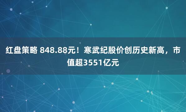 红盘策略 848.88元！寒武纪股价创历史新高，市值超3551亿元
