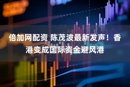 倍加网配资 陈茂波最新发声！香港变成国际资金避风港